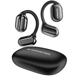 Monster Open-Ear Wireless Bluetooth Headphones AC100 30H Playtime – Black